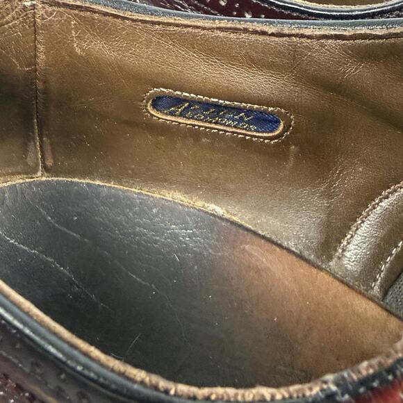 Allen Edmonds McAllister Dress Shoes Mens 9D Brown Leather Wingtip Oxford Preppy main image 5